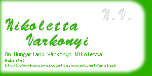 nikoletta varkonyi business card