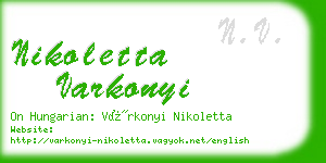 nikoletta varkonyi business card